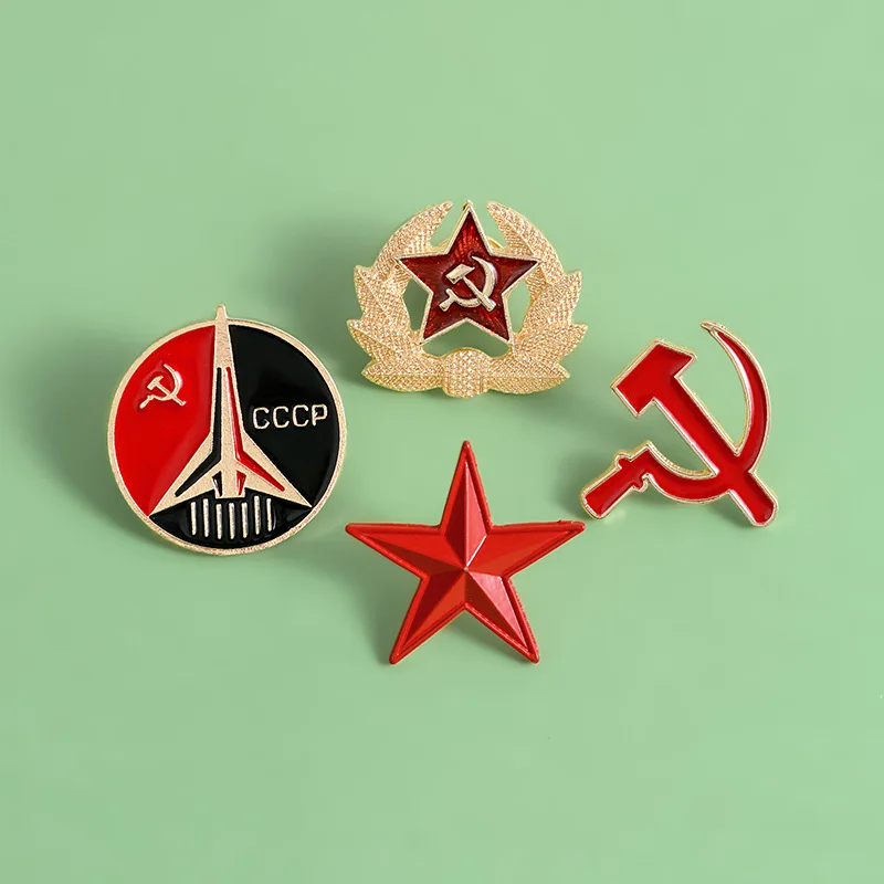 CC  CP  five-pointed star Enamel Pin Brooch Cartoon Women Men Denim Jackets Lapel Pins Backpack Badges Kids Fashion Jewelry Gift