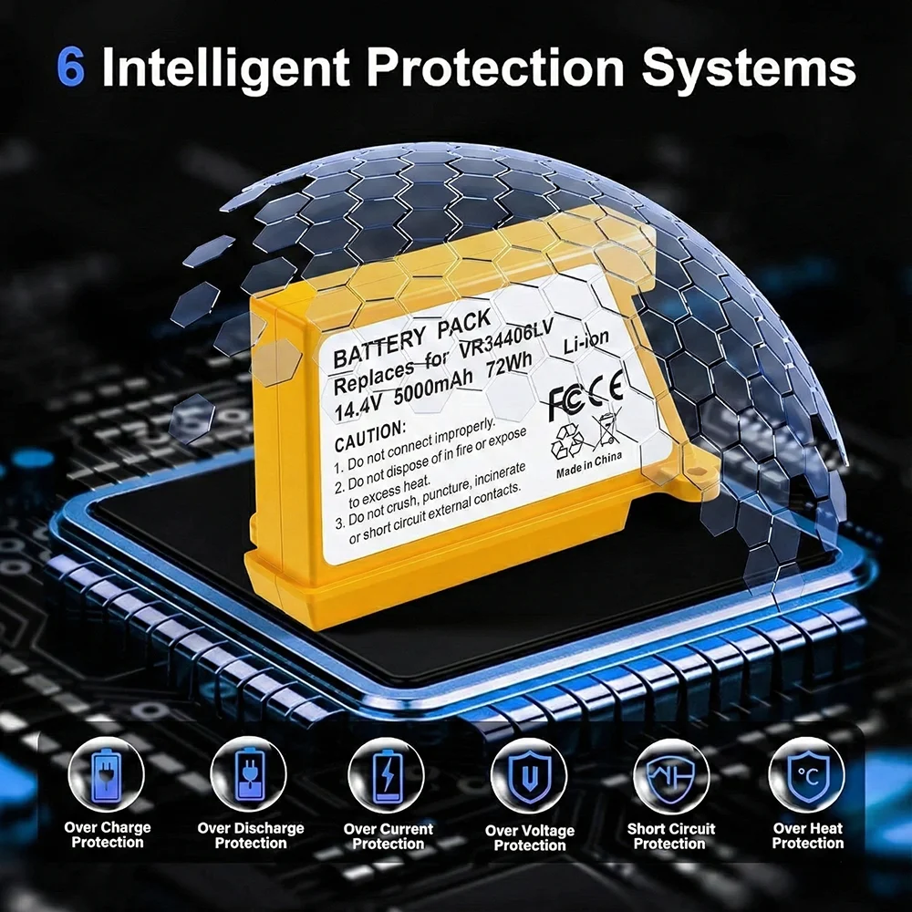 

14.4V 3500mAh 3000mAh Battery For LG HomBot VR5940 VR5902LVM VR34408LV Robot Vacuum Accessories High Quality Lithium Ion Pack