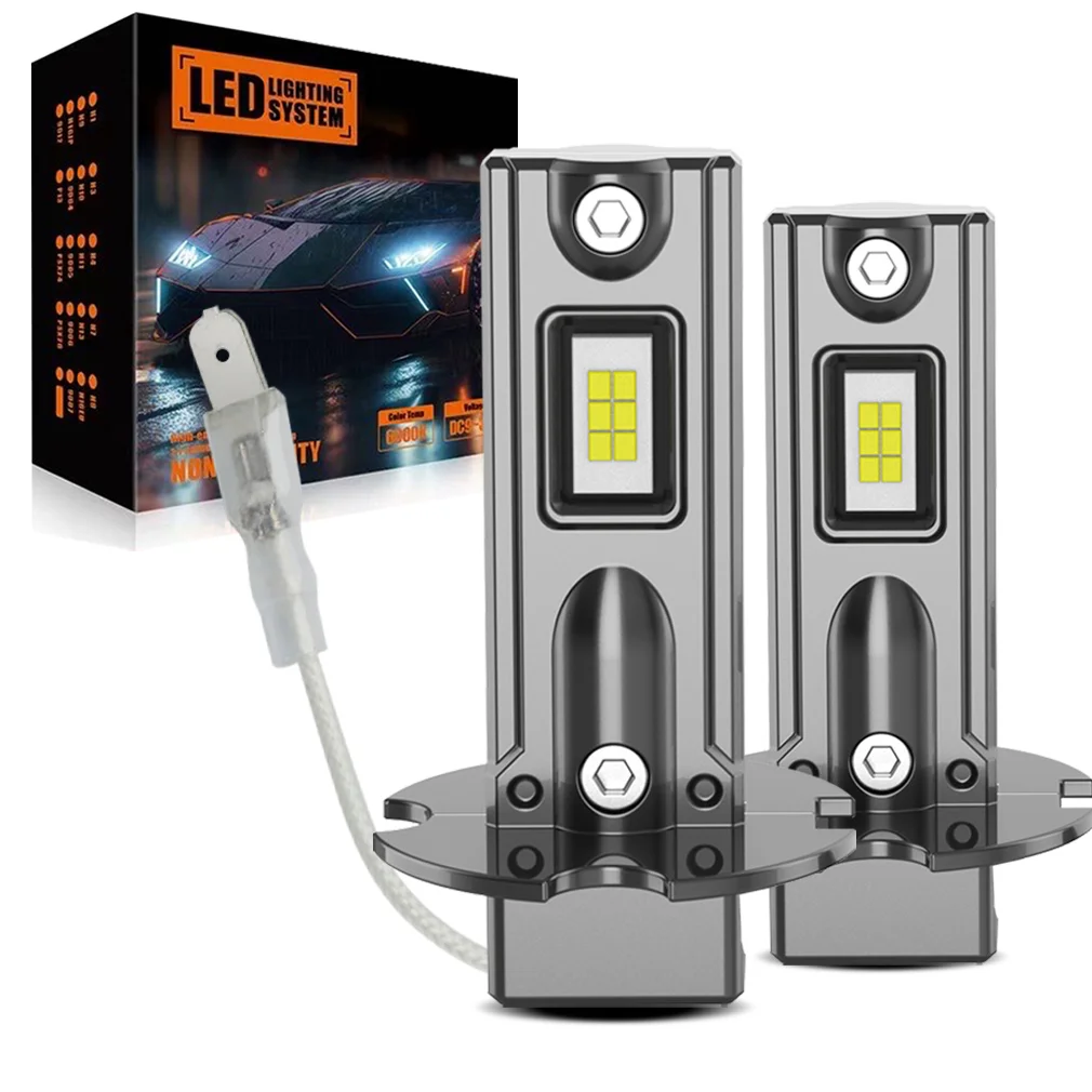 

22000LM H3 LED Headlight Bulb Canbus No Fan High Beam 6500K White Car LED Fog Light Driving Lamp DRL 12V Mini Design