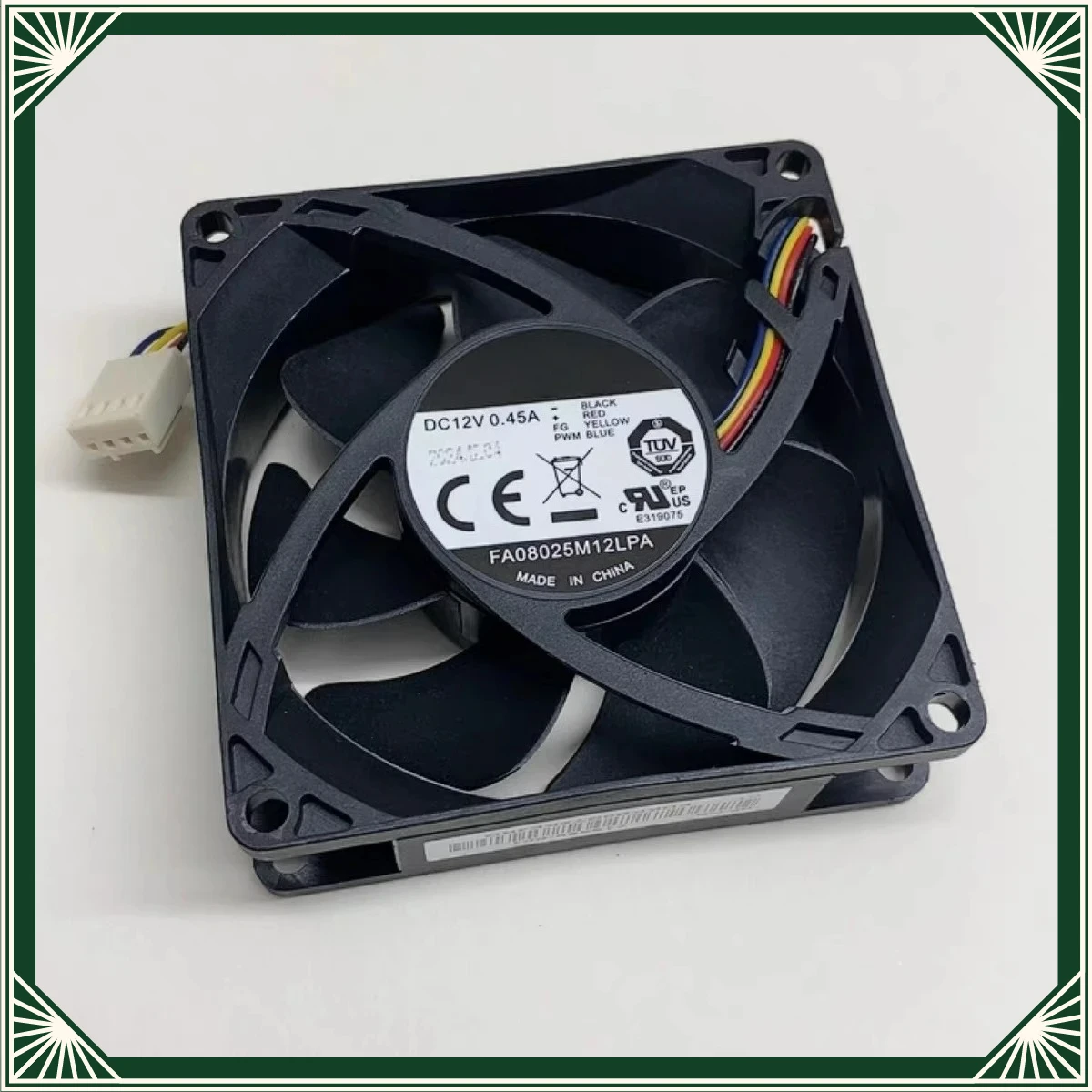 For Cooler Master FA08025M12LPA 8CM 4Pin PWM Silent CPU Cooling Fan