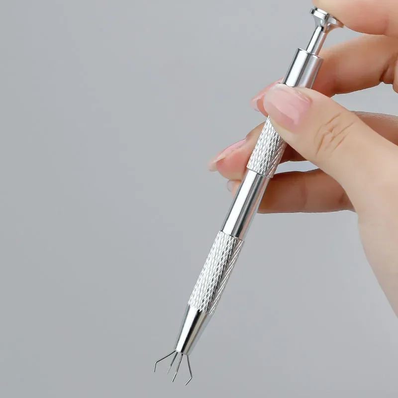 Multifunctional Stainless Steel Nail Tweezer Clip Gripping Sponge/Rhinestone Manicure Decorations Gripping Tool