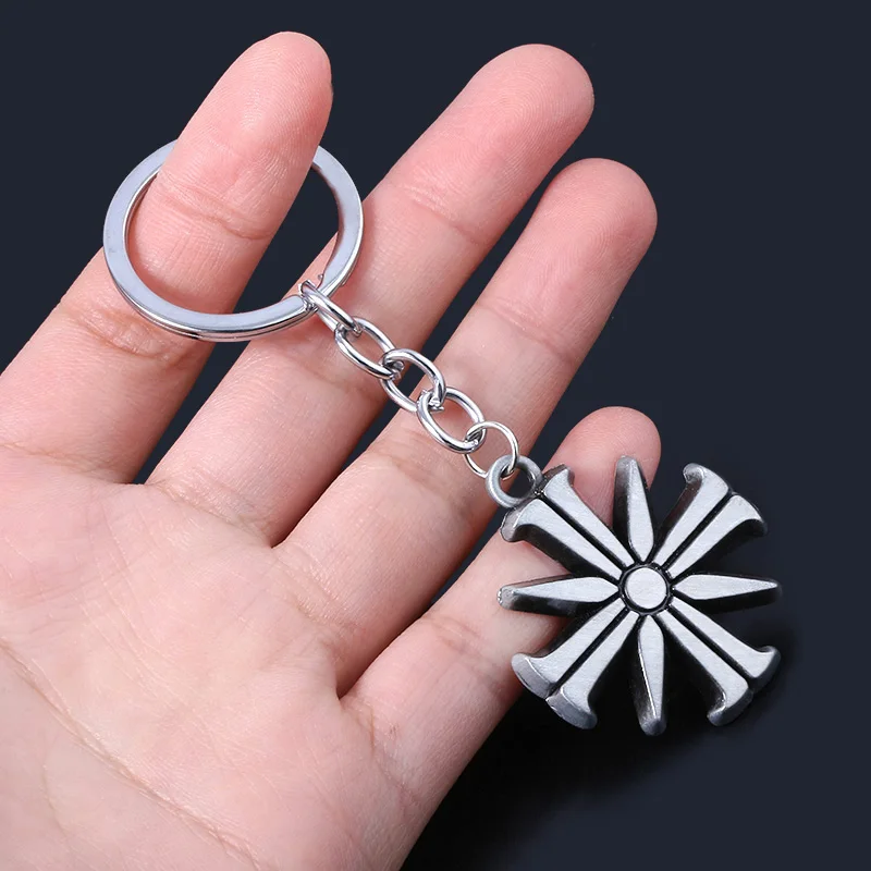 سلسلة مفاتيح Far Cry Farcy Eden's Gate Pendant Key Chain للنساء والرجال هدية مجوهرات كيرينغ