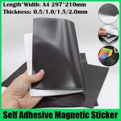 1.5/1.0/0.5Mm A4 Zacht Magnetisch Vel Sticker Rubber Met Zelfklevende Magneetband Voor Foto Foto Koelkast Magneet 4a