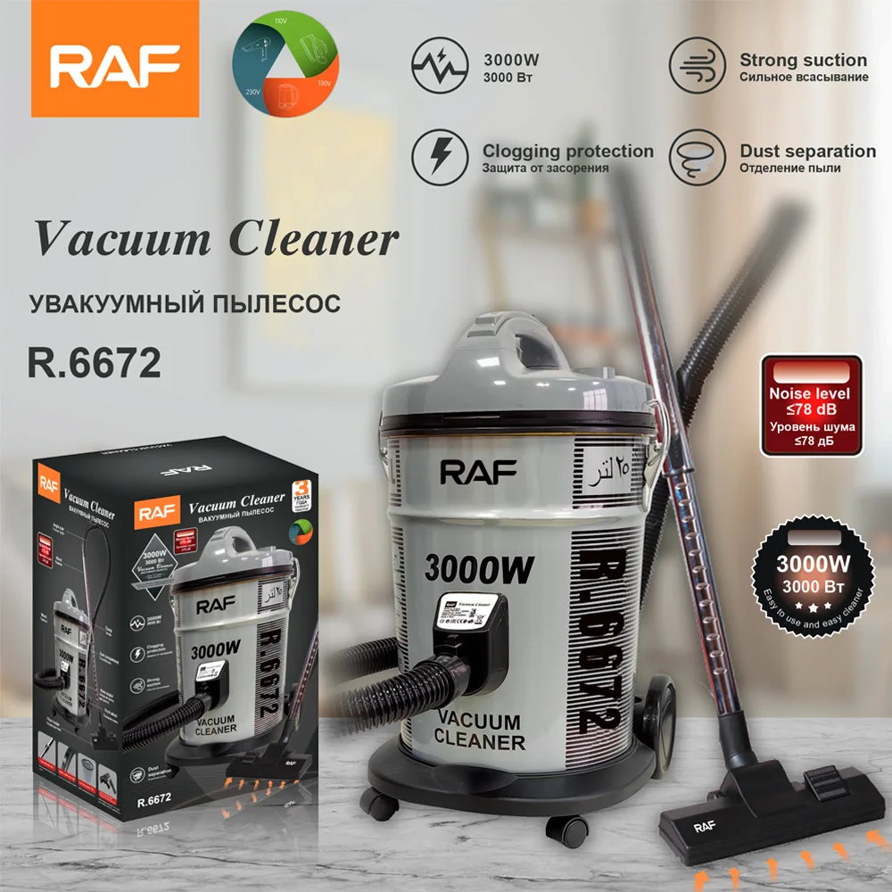 Hot Sale EU Dry Vacuum Cleaner 3000W Super Suction High-power Electric Handheld Bucket Vacuum Cleaner Used for Home & Hotel Use