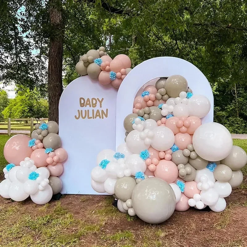 Imagem -06 - Arco do Balão do Espaço Aberto Hollow Out Decoração do Partido Parede do Fundo do Chuveiro do Bebê Suporte de Alumínio Personalizado do Fundo do Casamento