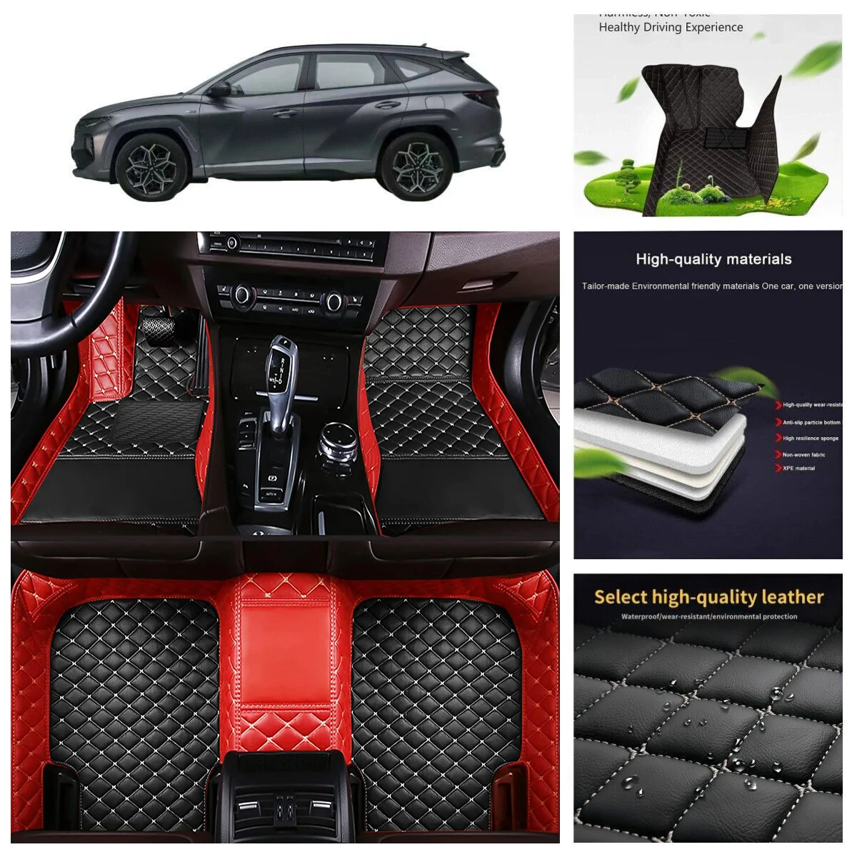 

Автомобильные коврики на заказ для Audi A4 Avant 2007-2024 лет, автомобильные ковры, водонепроницаемые напольные коврики из искусственной кожи Coche Accessorie
