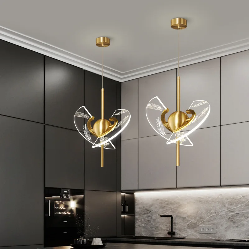 

Kitchen LED Lamp Bar Pendant Lights Room Ceiling Lights Shop Chandelier Lighting 12W Warm White Lights Include Bulb