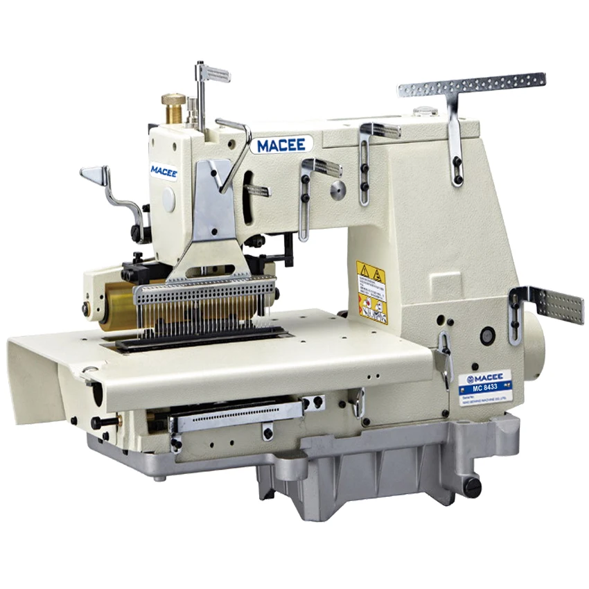 8433 33-needle Flat-bed Double Chain Stitch Sewing Machine With Shirring