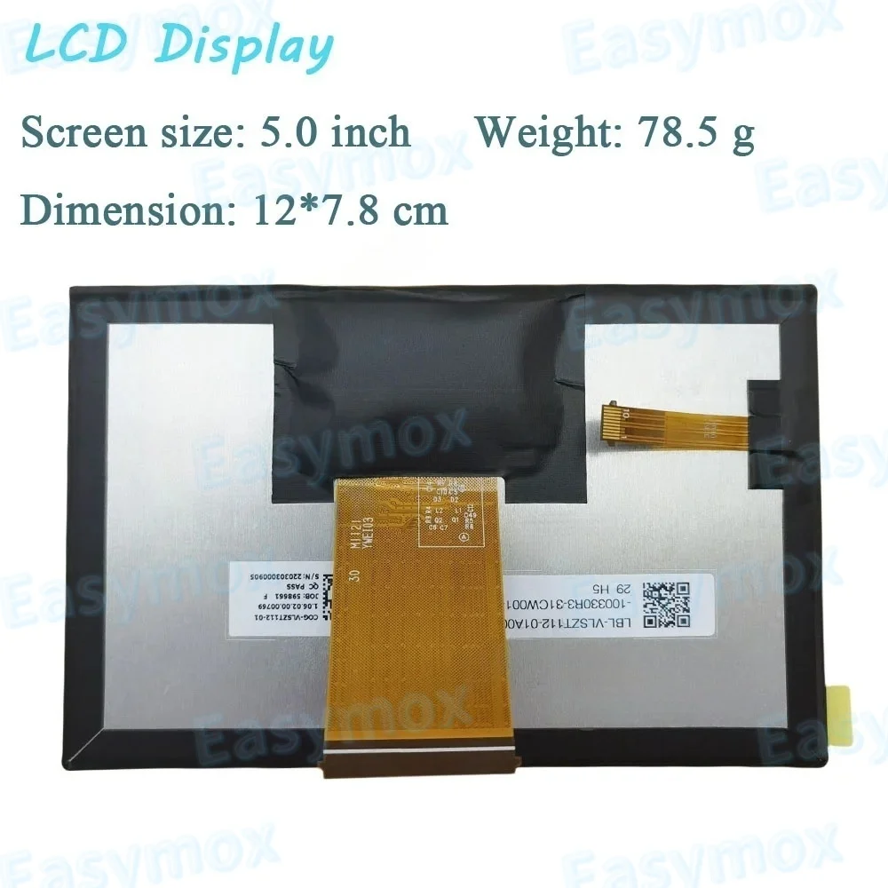 5.0 "นิ้วจอแสดงผล LCD LBL-VLSZT112-01 สําหรับรถ Cluster และแดชบอร์ดซ่อมหน้าจอ Rpelacement
