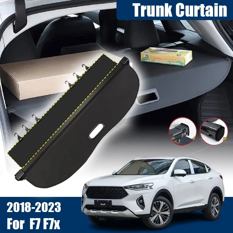 

For Great Wall Haval F7 F7x 2018-2023 Car Cargo Covers Trunk Cover Curtain Luggage Partition Privacy Shades Cars Accessories