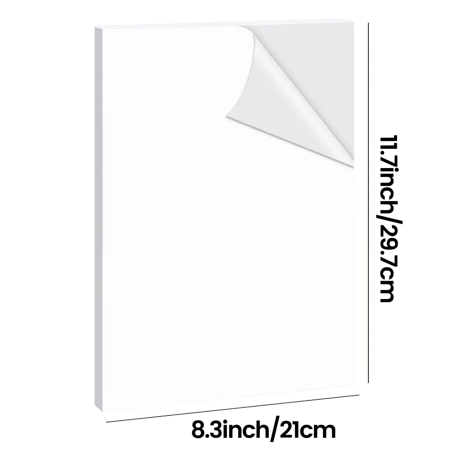 ESHANG 20 Sheets A4 (8.3 x 11.7 Inches) Size Matte White Waterproof Printable Vinyl Sticker Paper for Inkjet Printer