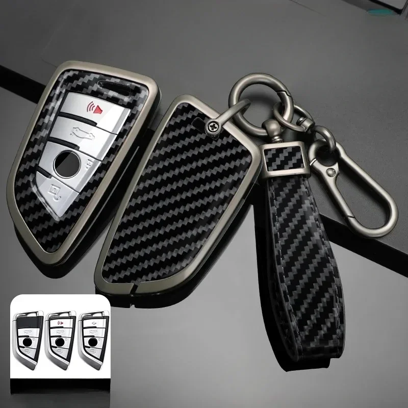 

Carbon fiber Zinc Alloy Car Key Case Cover for BMW X1 X3 X4 X5 F15 X6 F16 G30 7 Series G11 F48 F39 520 525 f30 118i 218i 320i