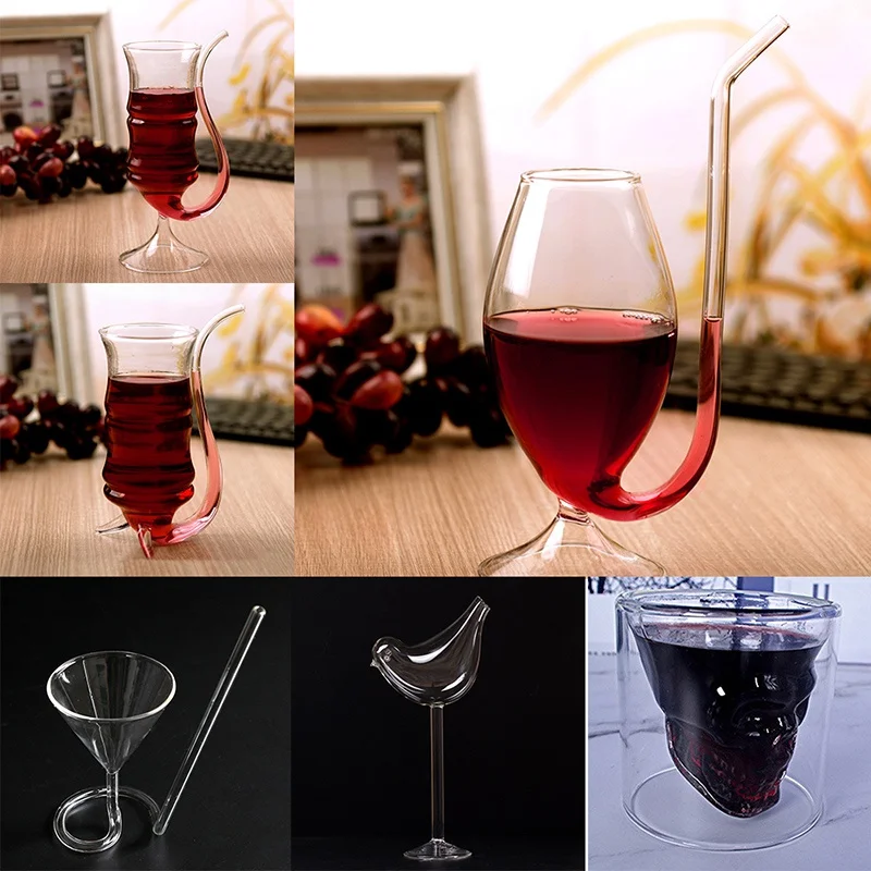 1Pcs Creative Transparent Cocktail Glass Bars Clubs Restaurants Goblet Shaped Wedding Birthday Party Crystal Champagne Wine Cup