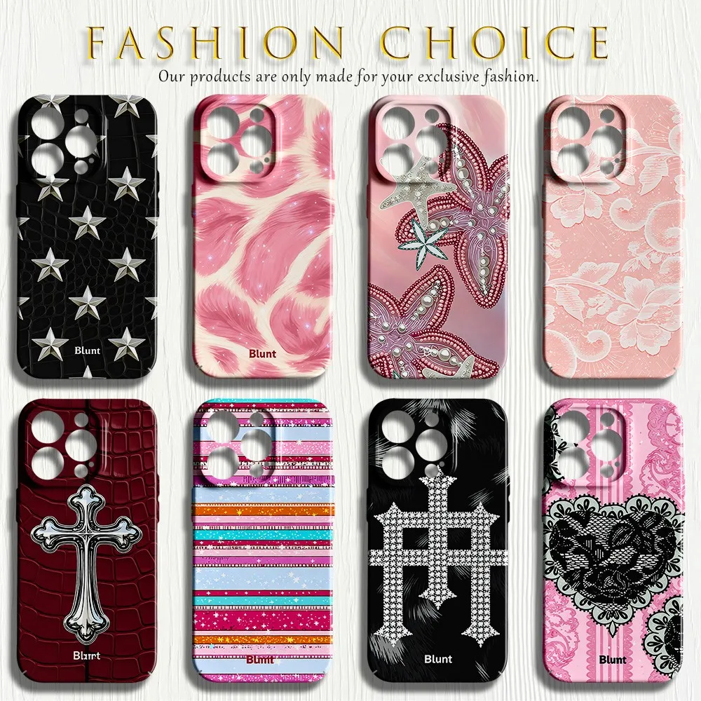 Pink Cow Blunt Glossy Film Hard Phone Case for Samsung Galaxy A27 A37 A57 A17 A07 A16 A56 A26 A36 A55 A35 A15 A54 4G 5G