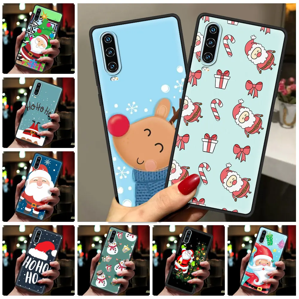 

Милый Рождественский чехол для Huawei P50 P40 P30 Lite E P20 Pro Y9 Y7 Y6 2019 P Smart 2021 Z Y6p Y7a Y9s, чехол для телефона, чехол