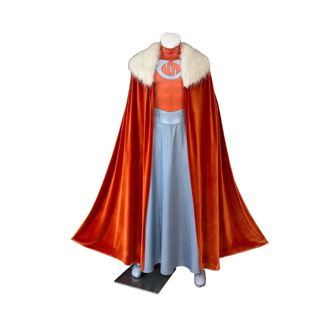 

Invincible Grand Regent Cosplay Jumpsuit Cloak Thragg Bodysuit Costume Outfits with Fur Collar Halloween Carnival Party Suit