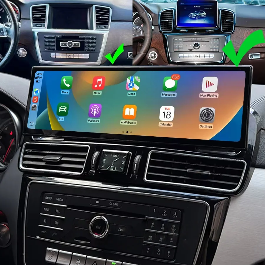 14.9inch Multimedia Player Screen For Mercedes Benz GLE GLS W166 X166 2012-2018 Car Radio Android Car Wireless Carplay GPS 4G