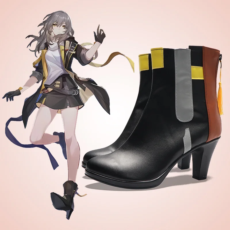 Traje de Cosplay de Caelus Stelle para homens e mulheres, sapatos e botas Cos de Honkai Star Rail, protagonista do uniforme de Halloween