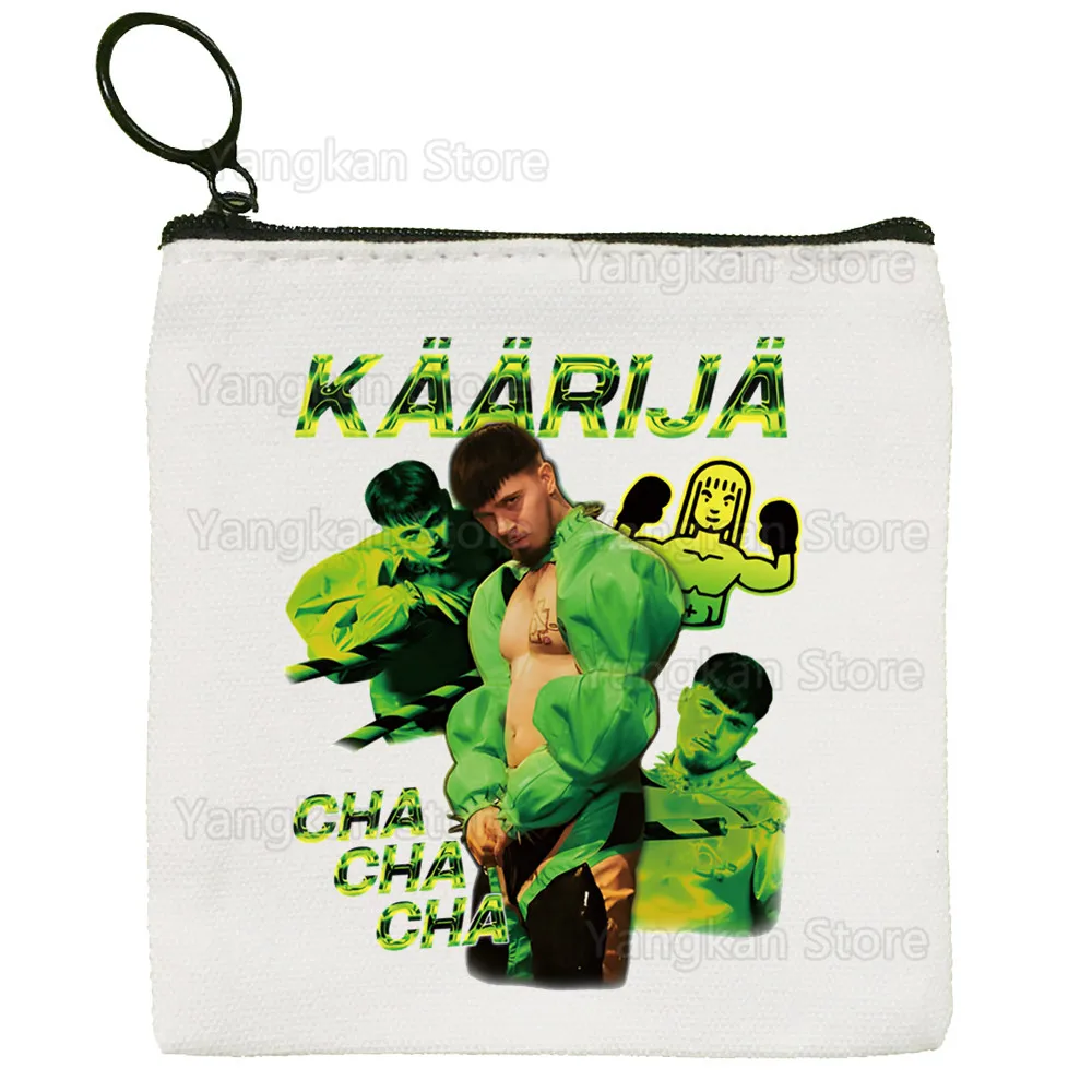 Kaarija Cha Cha محفظة نسائية للعملات المعدنية بسيطة للطالبات من القماش حقيبة مفاتيح لطيفة بمقبض صغير ومحفظة صغيرة #5