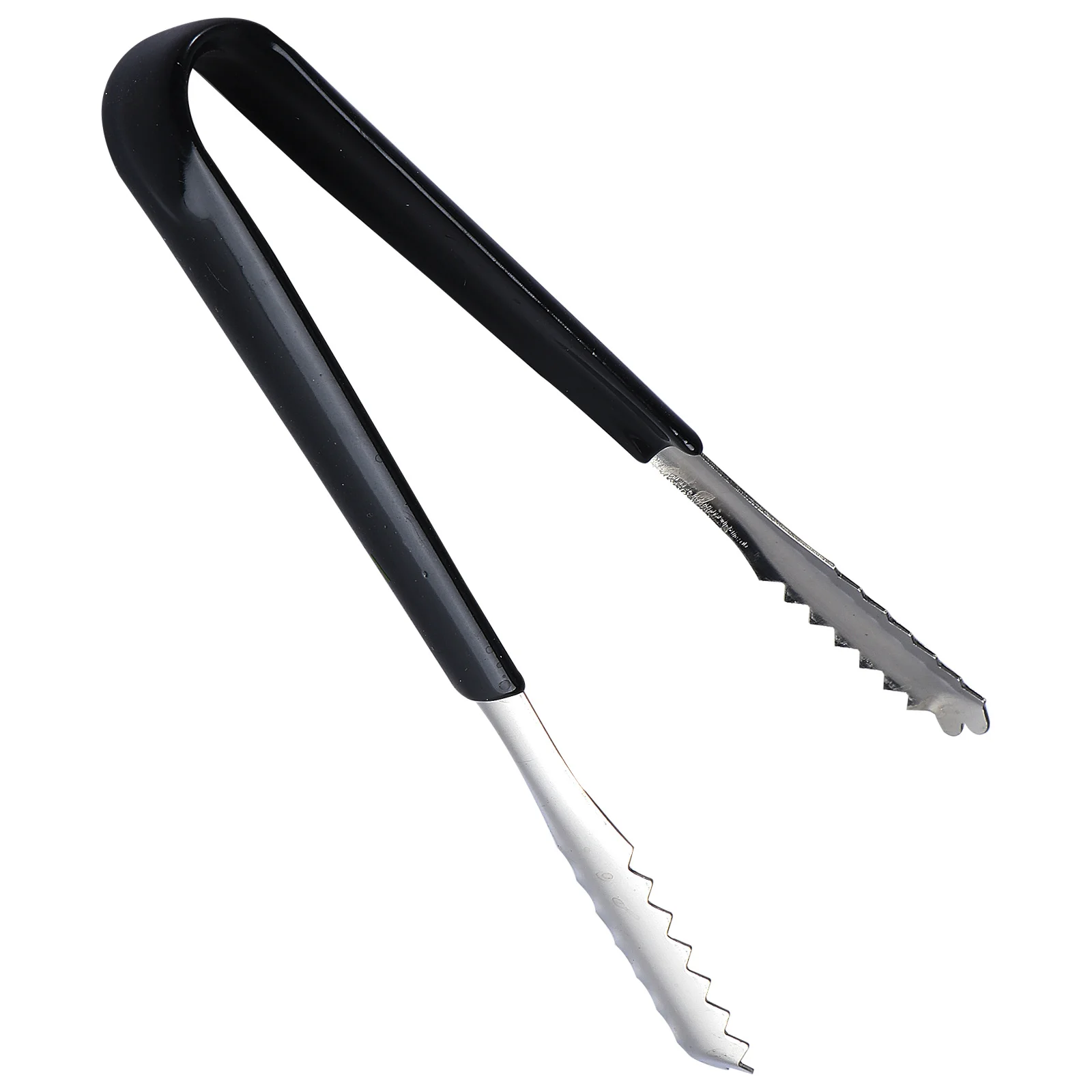 

Rubber Ice Tongs Stainless Steel 6.7 Inch Black Silver Serrated Edge For Food Kitchen Bar Catering Tools