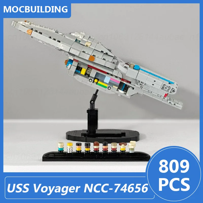 USS Voyager NCC-74656 Model Moc Building Blocks Diy Assemble Bricks Space Educational Creative Collection Xmas Toys Gifts 809PCS