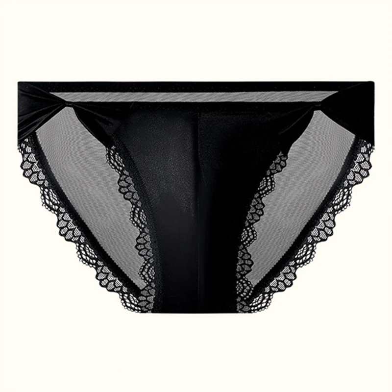 New lencerías muy hot Lace men's underwear high slit sexys tøy men cueca U convex bag cuecas masculino mesh calzoncillos hombre