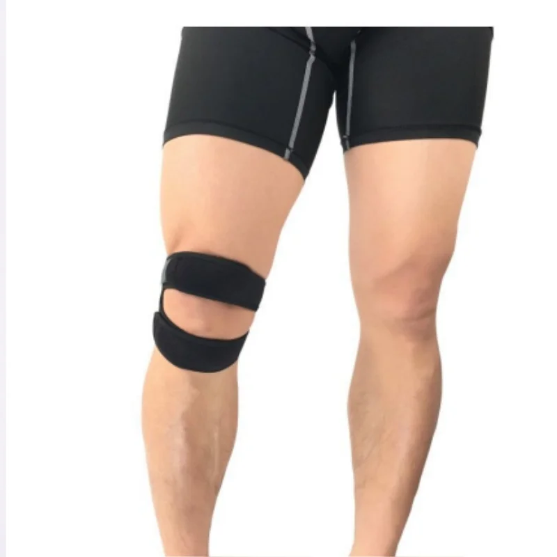 Pressurized Elastic Knee Wrap Sleeve Support Bandage Pad Braces Knee Hole Kneepad Safety Basketball Tennis Cycling