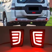Reflector de parachoques trasero LED para coche, luz de señal de giro de freno trasero para Mitsubishi Pajero Shogun V97 V98 V87 V93 V95 Montero 2007-2020