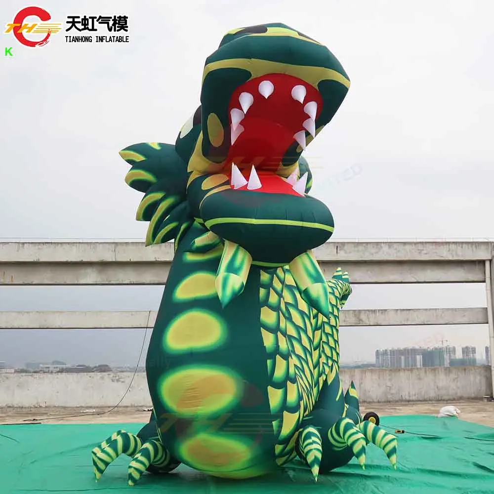 

6m/8m/10m Giant Inflatable Dragon Model Dancing Inflatable Dragon Cartoon with Blower for Stage Decoration Advertising