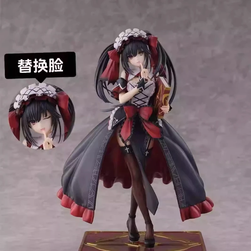 

Фигурка Куруми Токисаки из аниме Date A Live, 25 см, со сменными лицами, статуэтка-гримуар, коллекционное украшение для рабочего стола, подарок для фанатов аниме