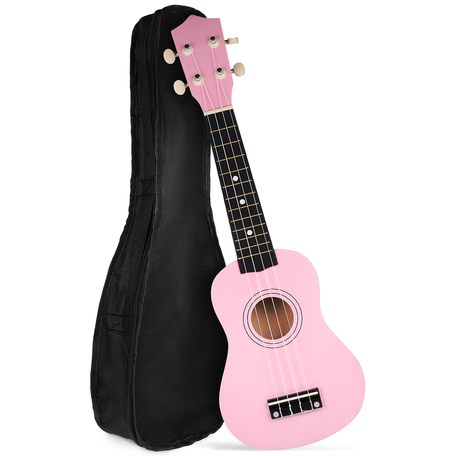 

Ukulele for Kids Beginners Adults 21 Inch Soprano Set Lightweight Comfortable Design Melodious Sound with Storage Bag