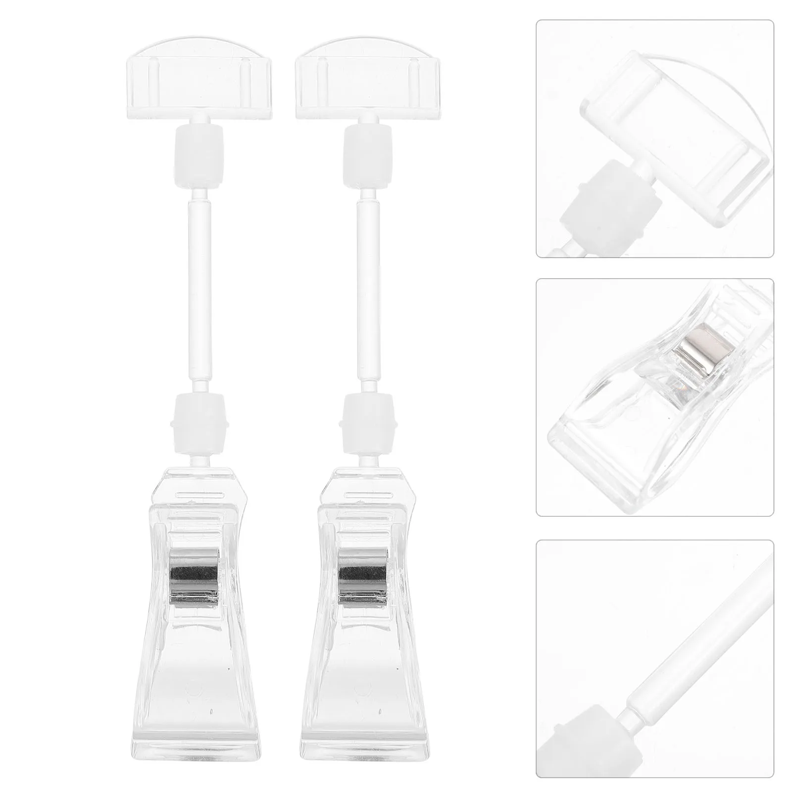 

5Pcs Clear Acrylic Label Clip Display Stand Price Tag Holder for Exhibitions