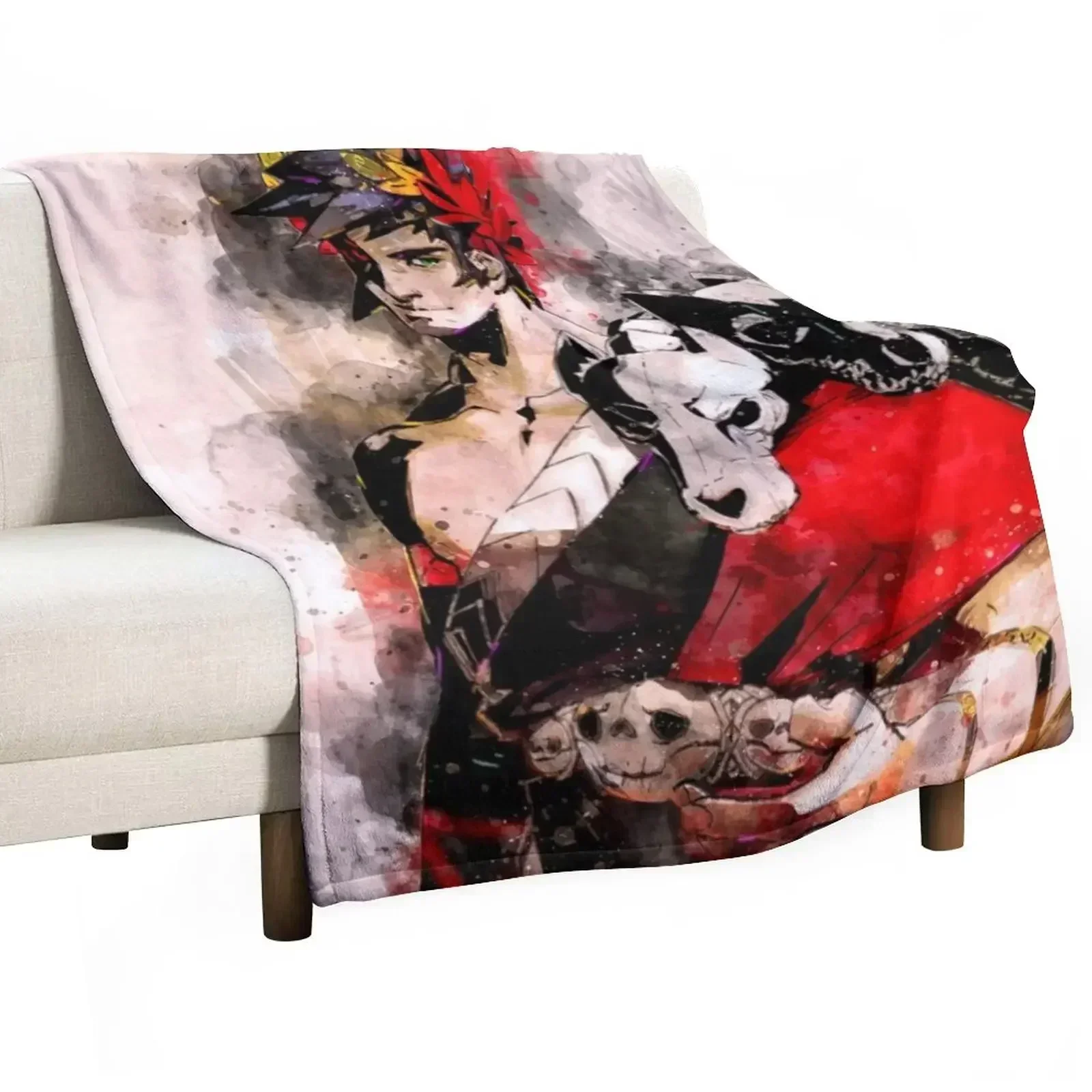 Zagreus - Hades (Watercolor) Throw Blanket Large Summer Beddings Warm Cute Summer Soft Big Blankets
