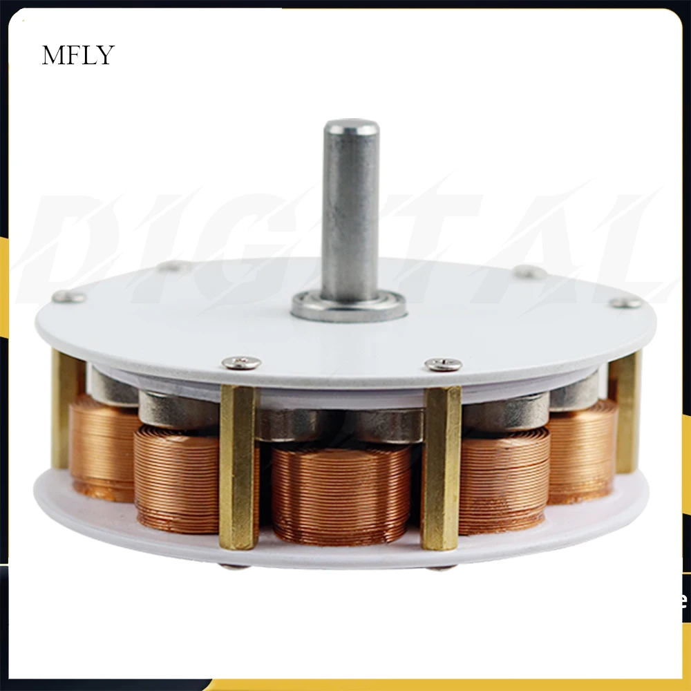 

Mini Disc Iron Core Generator 50W 24V Strong Magnetic Low Speed Multi-pole Three-Phase AC Generator 100-650rpm 85mm*25mm