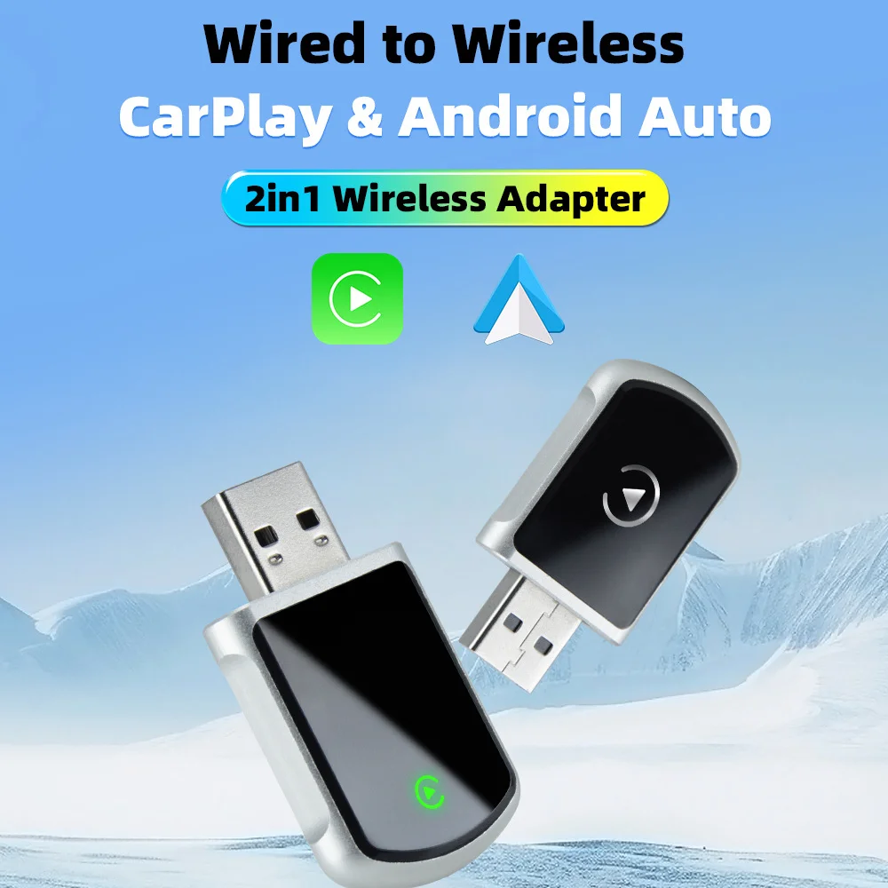 

Беспроводной адаптер CarPlay Android Auto, Smart Dongle, Plug and Play, Toyota Aygo Avalon, Corolla Prius, RAV4 86, Новый, 2 в 1