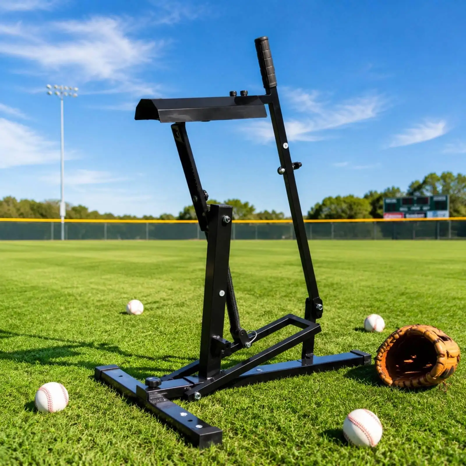 Foot-Operated Pitching Machine Stable Baseball Pitching Machine Realistic