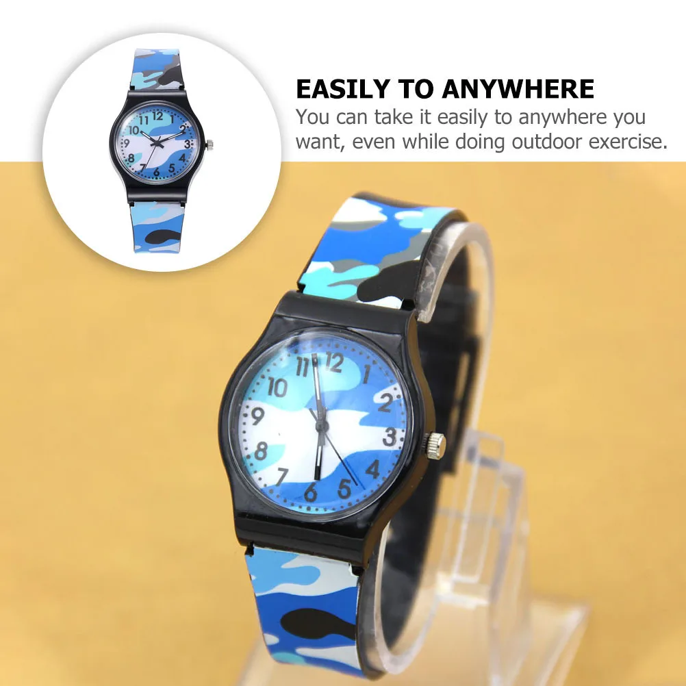 1Pcs Children Quartz Camouflage Watch Durable Waterproof Adjustable Kids Cool Watch Gift Practical Outdoor Use