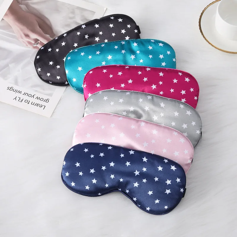 Adjustable Silk Star Spot Sleep Mask Lunch Break Travel Home Sleep Aid Eyeshade Men And Women Sleeping Eye Mask Eye Shade Cover