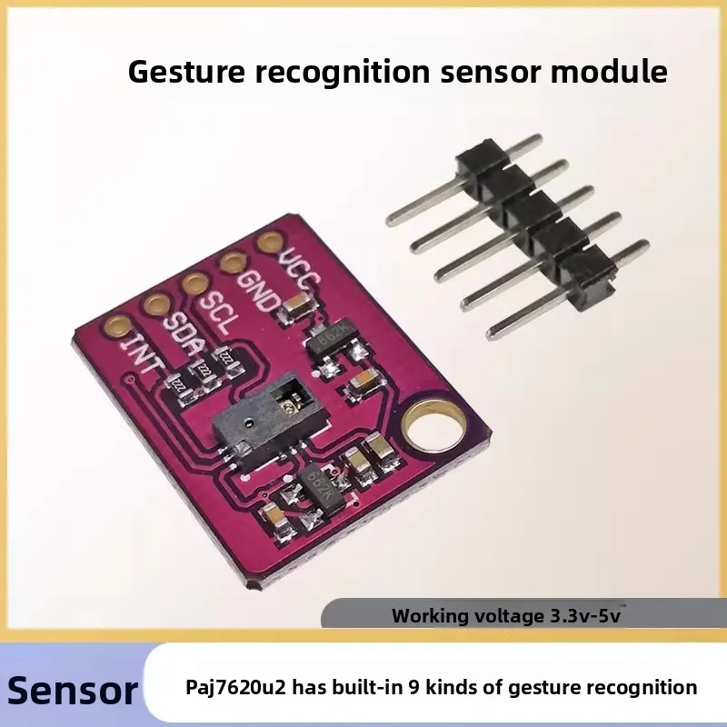 PAJ7620U2 Gesture Sensor Module with 9 Gestures IIC Interface Smart Recognition