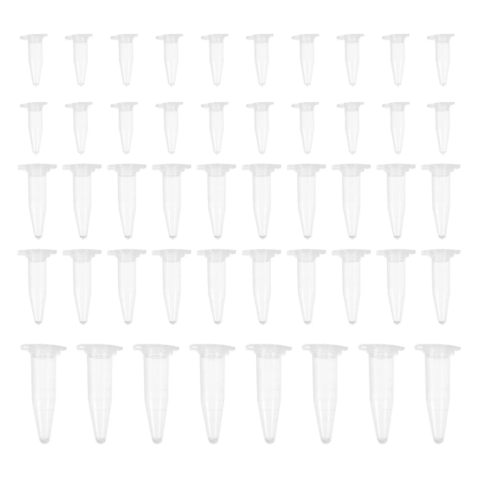 

2500pcs Tubes Seed Flasks Test Tubes Graduated Plastic Conical Bottles Lab Experiment Conical Sample Bottles Accessories