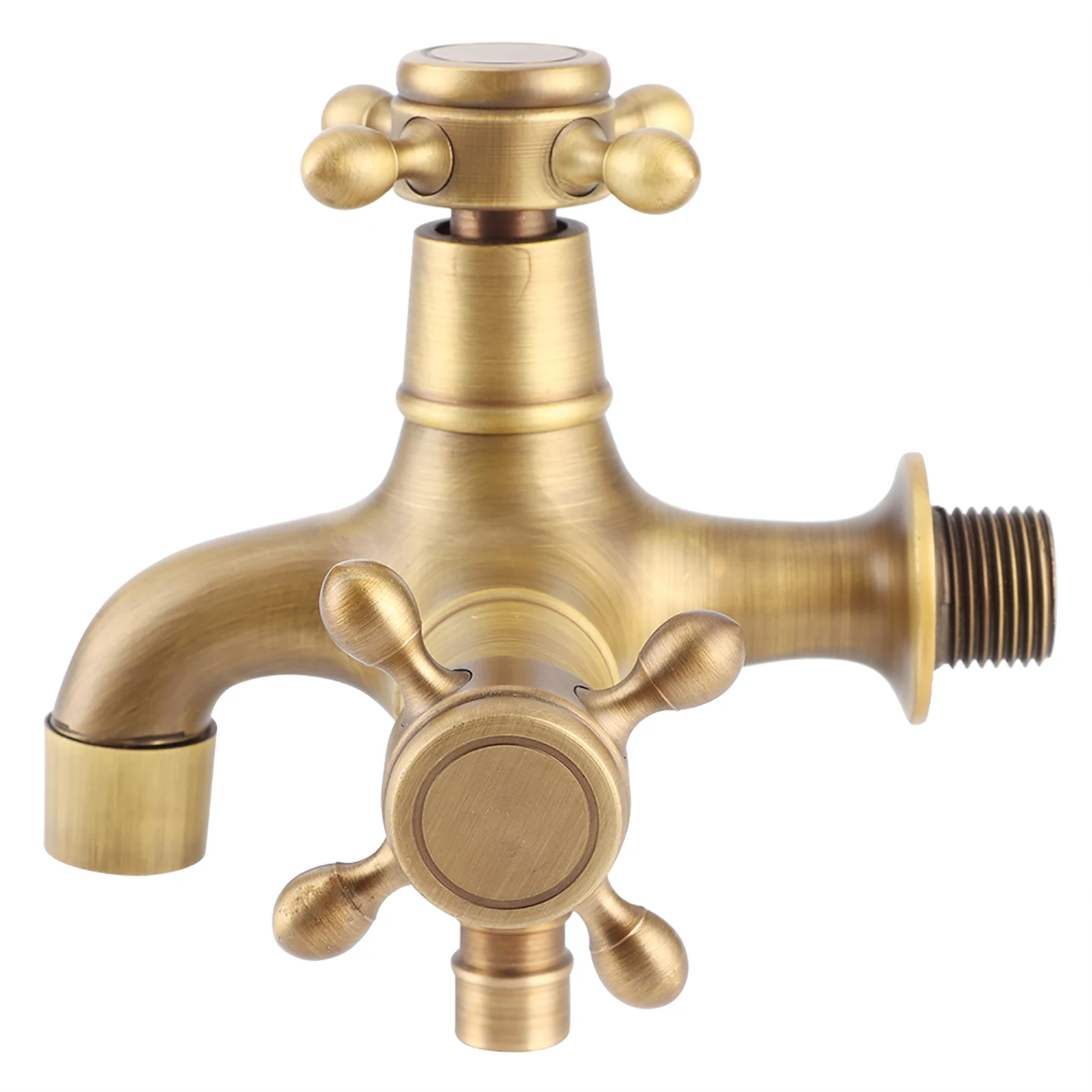 G1/2in Thread Bathroom Copper Single Cold Faucet Washing Machine Mop Pool Water Tap Retro Gold Washing Machine Faucet Water Tap