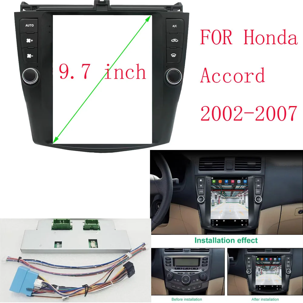 

9.7 Inch For Honda Accord 7TH 2002-2007 2 Din Head Unit Car Radio Android Stereo MP5 GPS Player Casing Frame Fascia Dash Cover