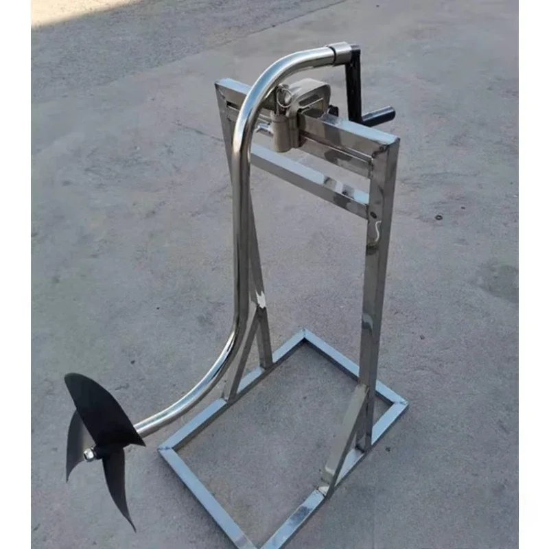 Hand-cranked propeller, hand-cranked motor for inflatable boats