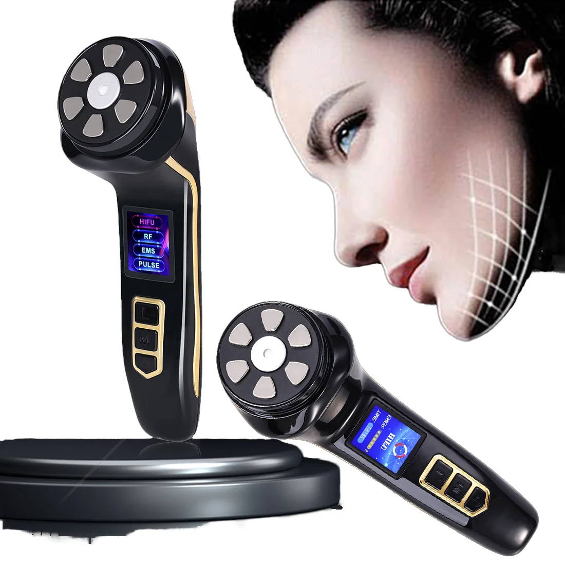 

Mini High Frequency Heated Anti Wrinkle Multifunction Face Massager V-Shape Neck Whitening Beauty Instrument USB Facial Lifting