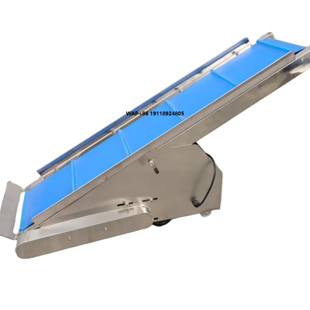 New Food Grade Sanitary Belt Conveyor for Packaged Grains Snacks Stainless Steel Belt Adjustable Speed Core Components-Bearings