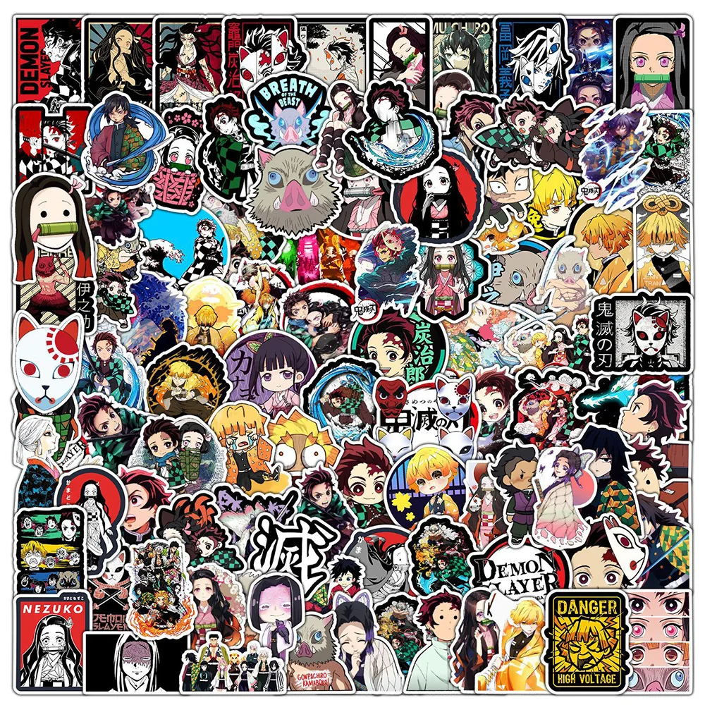 10/30/50/100PCS Demon Slayer Anime Stickers Waterproof Phone Case Cute Sticker Pack Laptop Skin Kawaii Packaging Art Supplies