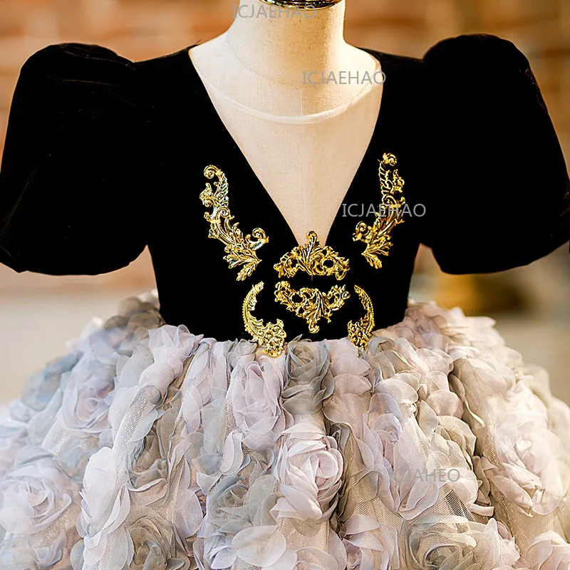 

Детское платье для девочек 2026: нарядное платье принцессы, костюм для выступлений, туту-платье для конкурсов, на день рождения, для выступлений на фортепиано