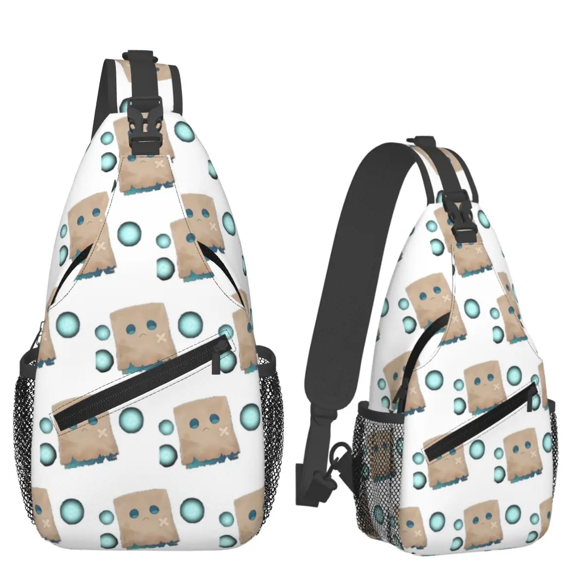 Nanashi Mumei - Nameless Friend Chest Bag Men Sling Crossbody Backpack Chest Bag Traveling Hiking Daypack Shoulder Bag