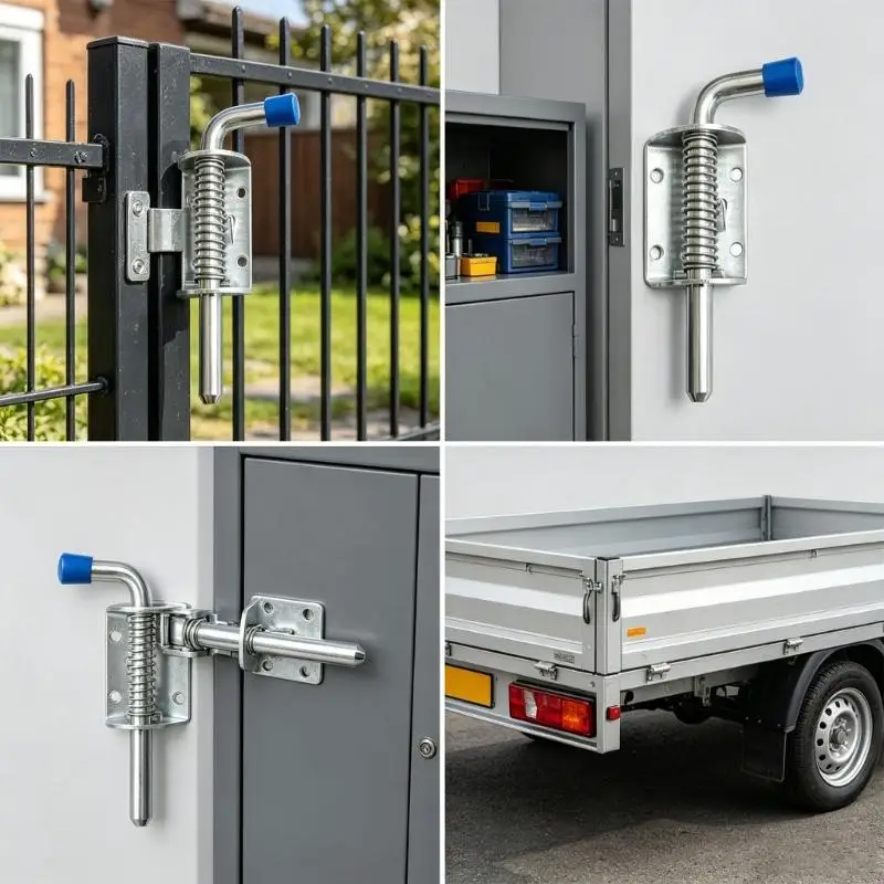  Stainless Steel Spring Lock Pin Bolt Set for Trailer Cabinet Doors
