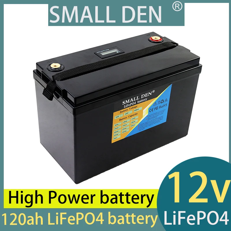 

12V 120ah LiFePO4 Battery 12.8V Lithium Iron Phosphate Batteries RV Campers Golf Cart Off-Road Off-grid Touring car Duty-free